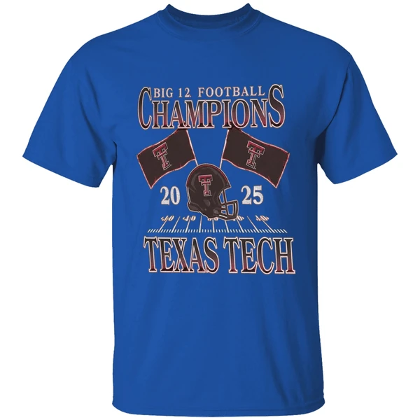 Texas Tech Red Raiders Red 2025 Big 12 Football Shirt - Image 8