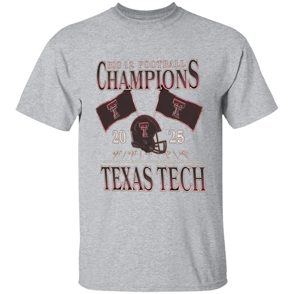 Texas Tech Red Raiders Red 2025 Big 12 Football Shirt - Image 9