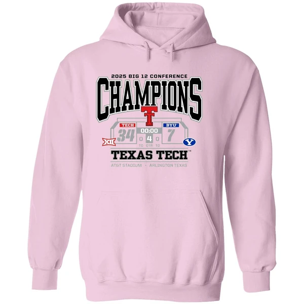 Texas Tech Red Raiders Vs Byu Cougars 2025 Big 12 Conference Champions Hoodie - Image 5