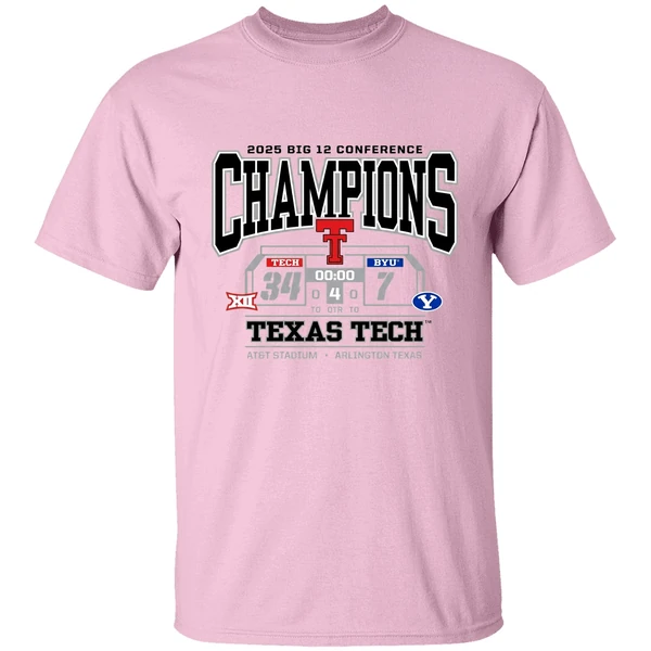 Texas Tech Red Raiders Vs Byu Cougars 2025 Big 12 Conference Champions Shirt - Image 2