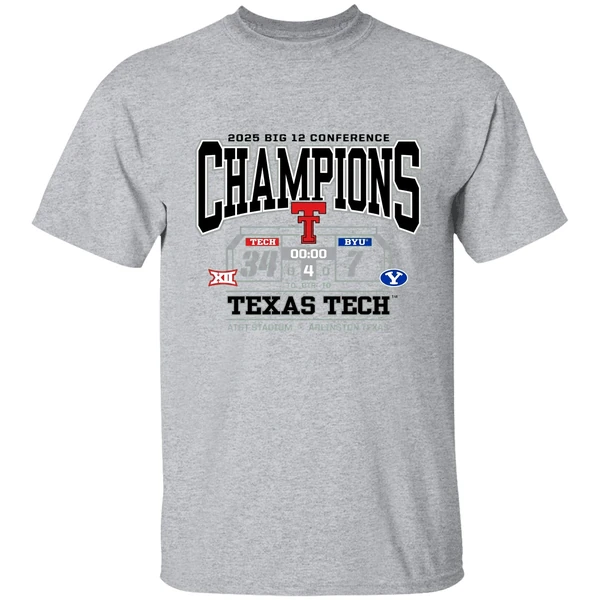 Texas Tech Red Raiders Vs Byu Cougars 2025 Big 12 Conference Champions Shirt - Image 6
