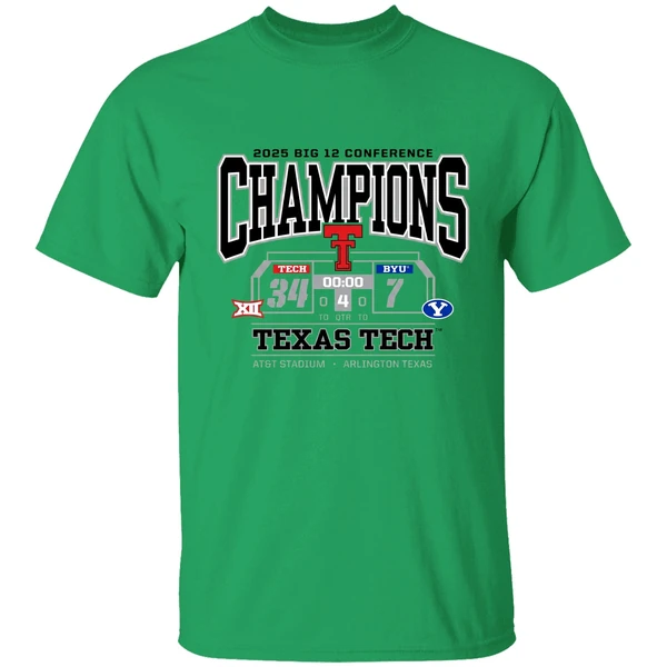 Texas Tech Red Raiders Vs Byu Cougars 2025 Big 12 Conference Champions Shirt - Image 8