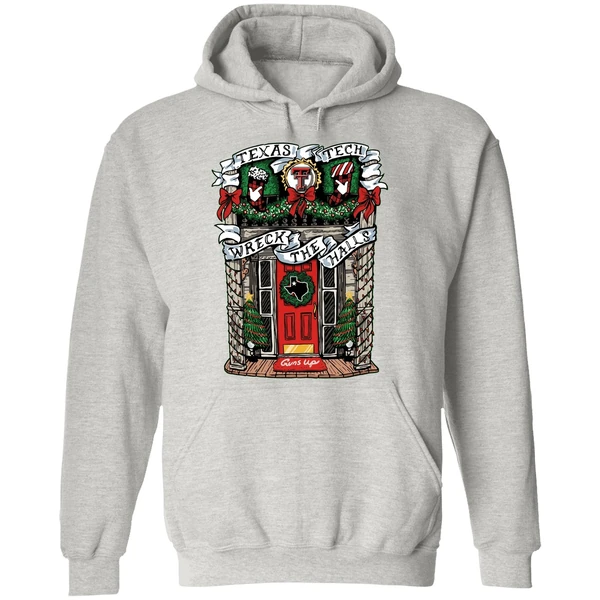Texas Tech Red Raiders Wreck The Halls Merry Christmas Hoodie - Image 9