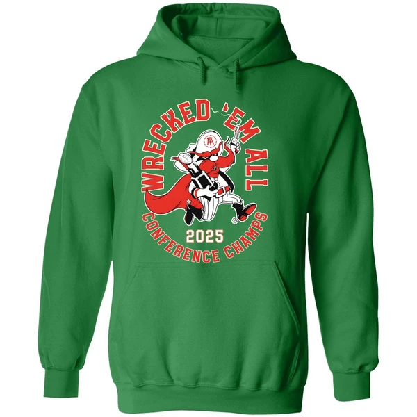 Texas Tech Red Raiders Wrecked Em All Conference Champs 2025 Hoodie - Image 2