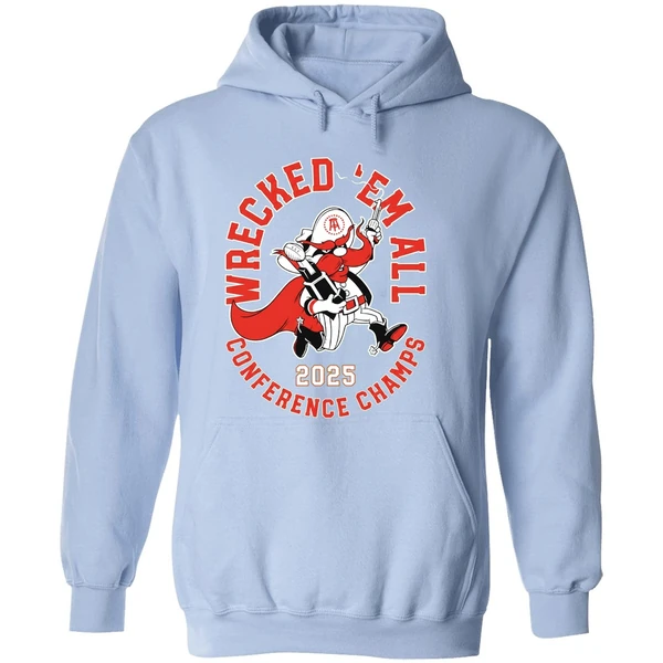 Texas Tech Red Raiders Wrecked Em All Conference Champs 2025 Hoodie - Image 4