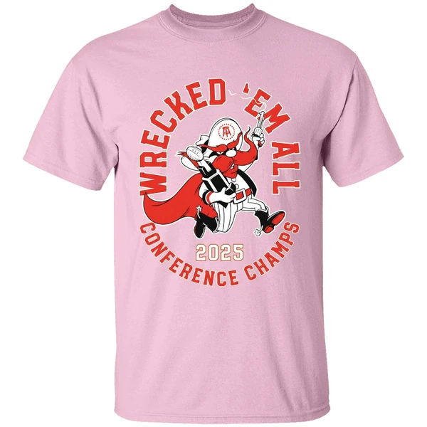Texas Tech Red Raiders Wrecked Em All Conference Champs 2025 Shirt - Image 2