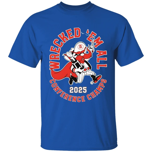 Texas Tech Red Raiders Wrecked Em All Conference Champs 2025 Shirt - Image 5