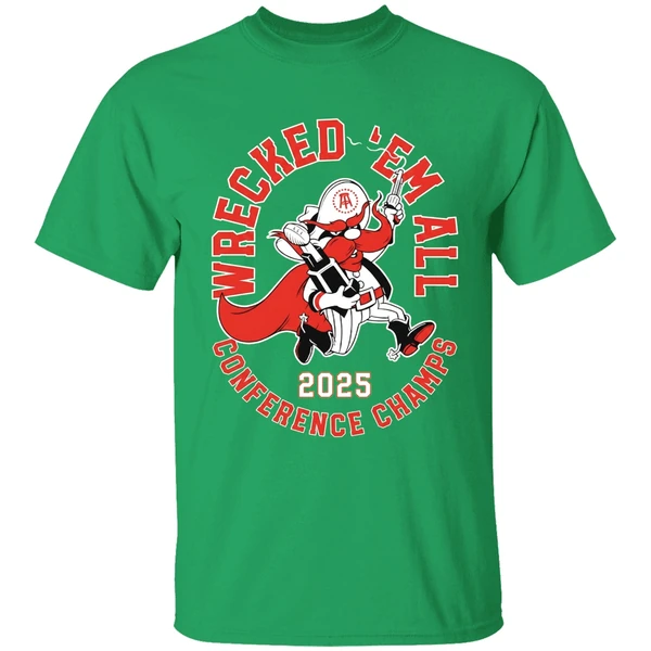 Texas Tech Red Raiders Wrecked Em All Conference Champs 2025 Shirt - Image 8