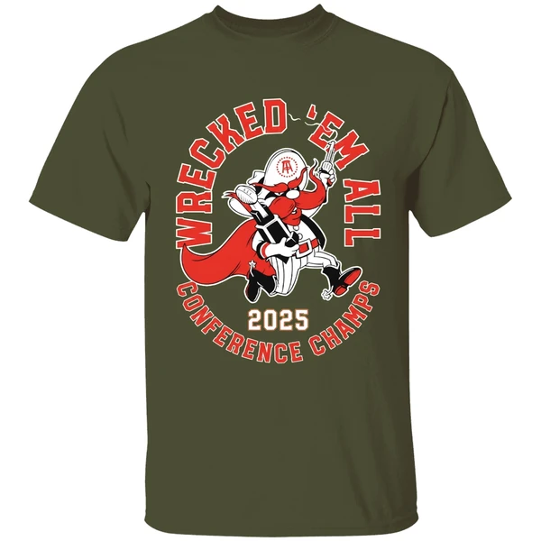 Texas Tech Red Raiders Wrecked Em All Conference Champs 2025 Shirt - Image 9
