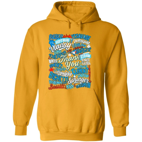 Thank You Toronto Blue Jays Player Name 2025 Mlb Hoodie