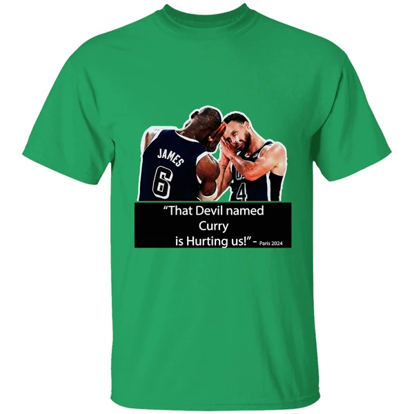 That Devil Named Curry Is Hurting Us Paris 2024 Shirt - Image 2