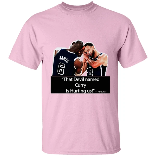 That Devil Named Curry Is Hurting Us Paris 2024 Shirt - Image 3