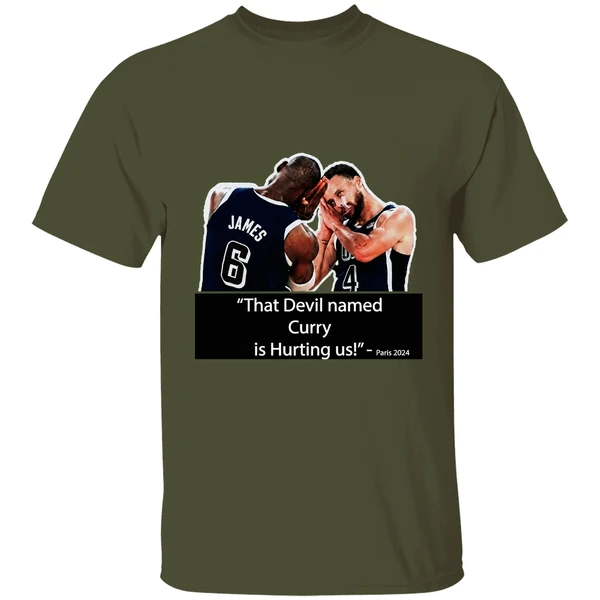 That Devil Named Curry Is Hurting Us Paris 2024 Shirt - Image 4
