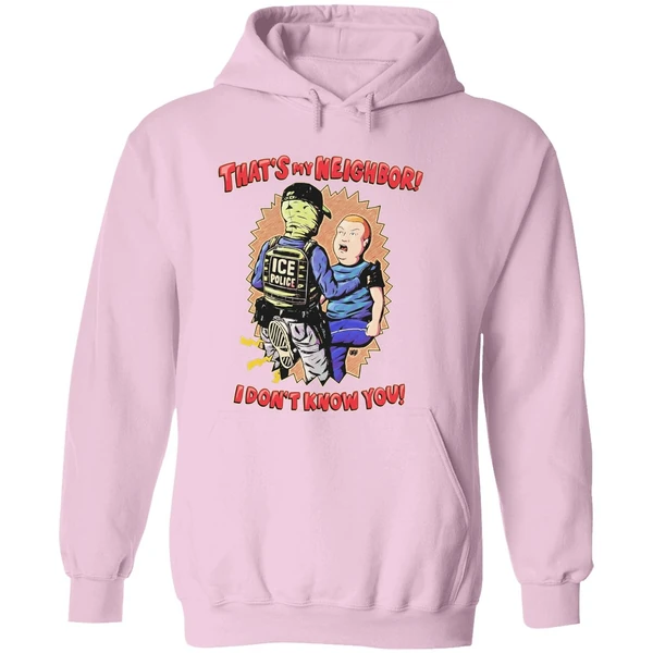Thats My Neighbor I Dont Know You Bobby Hill Ice Police Hoodie - Image 5