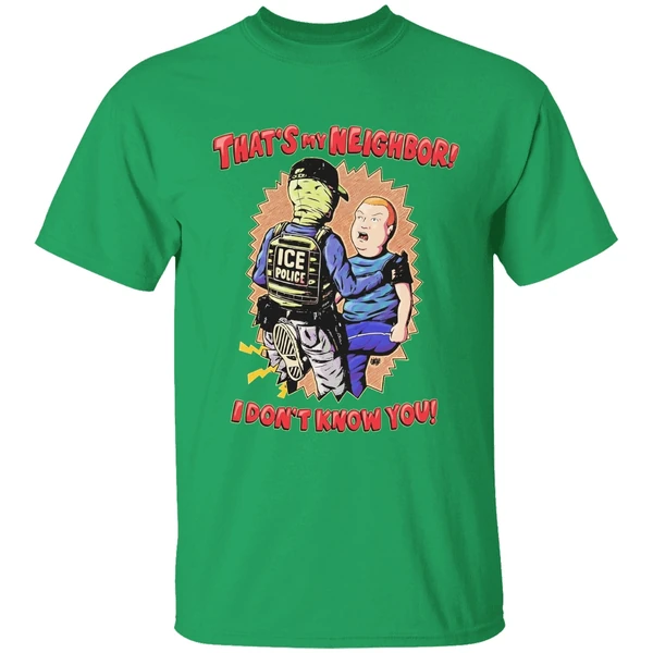 Thats My Neighbor I Dont Know You Bobby Hill Ice Police Shirt - Image 2