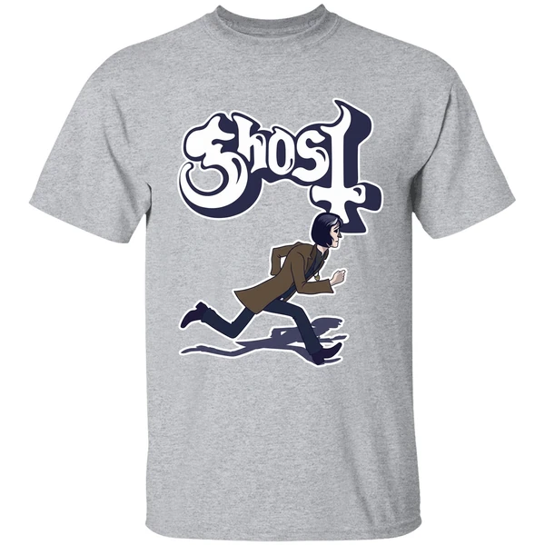 the band ghost retro run 2024 shirt sportgrey