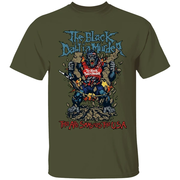 the black dahlia murder the ape smashes the usa cities tour schedule shirt militarygreen