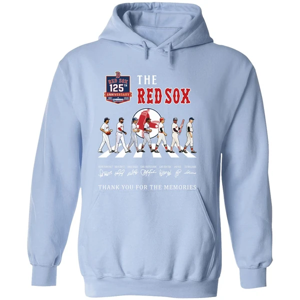 The Boston Red Sox 125th Anniversary Season Thank You For The Memories Hoodie - Image 4
