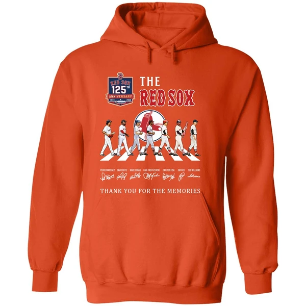 The Boston Red Sox 125th Anniversary Season Thank You For The Memories Hoodie - Image 6
