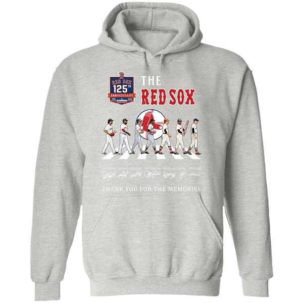 The Boston Red Sox 125th Anniversary Season Thank You For The Memories Hoodie - Image 9