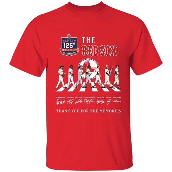 The Boston Red Sox 125th Anniversary Season Thank You For The Memories Shirt - Image 7