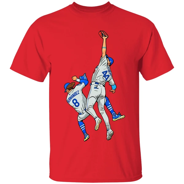 The Catch Kike Hernandez And Andy Pages Los Angeles Dodgers Mlb World Series Shirt - Image 6