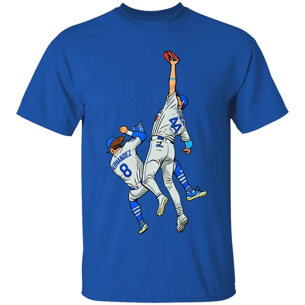 The Catch Kike Hernandez And Andy Pages Los Angeles Dodgers Mlb World Series Shirt - Image 7