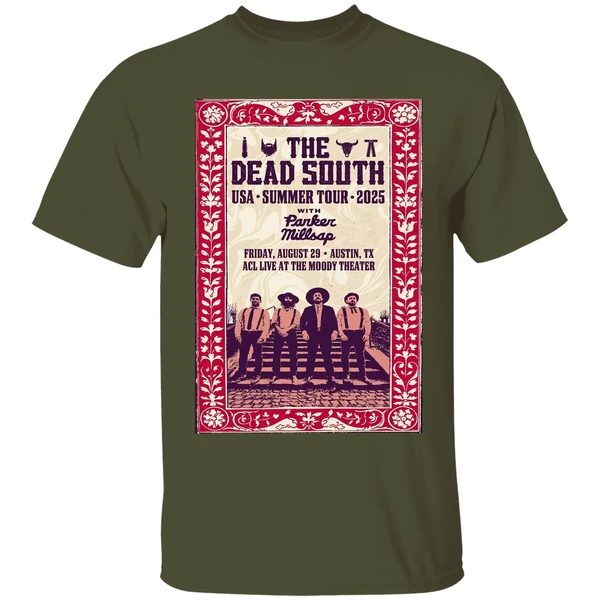 The Dead South Tour Austin Texas Aug 29 2025 Poster Shirt - Image 9