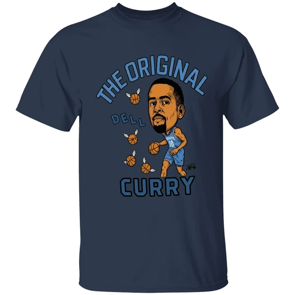 the dell curry charlotte hornets shirt navy