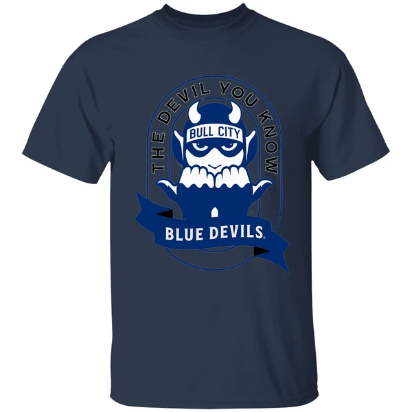 The Devil You Know Bull City Duke Blue Devils Shirt - Image 4