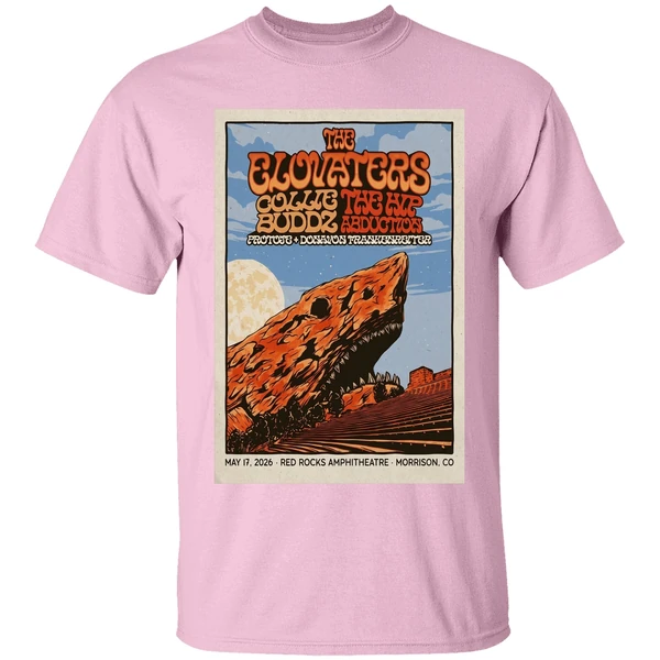 The Elevators Red Rocks May 17 2026 Tour Poster Shirt - Image 3