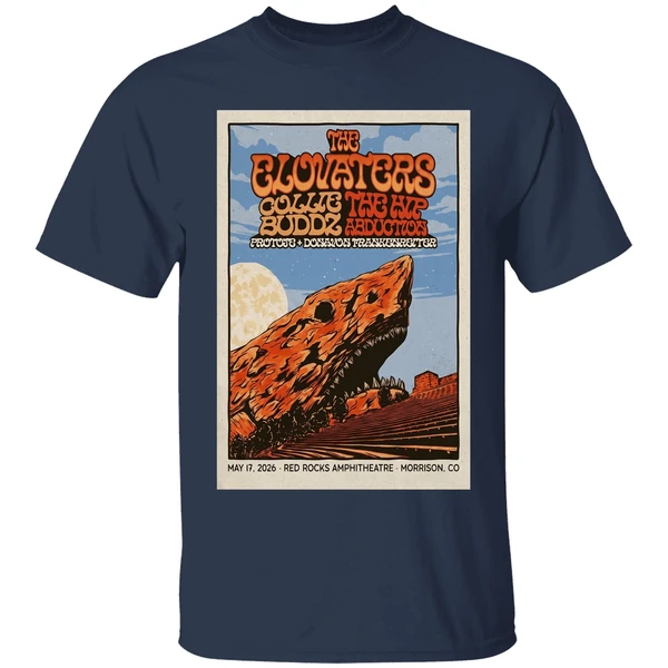 The Elevators Red Rocks May 17 2026 Tour Poster Shirt - Image 5