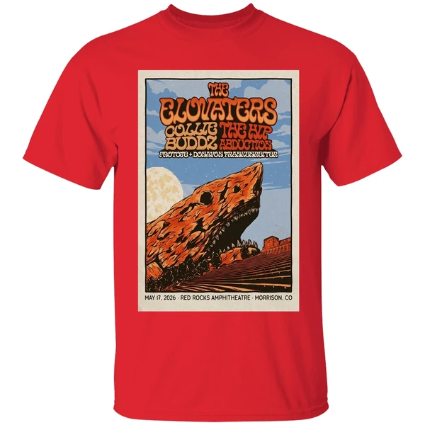 The Elevators Red Rocks May 17 2026 Tour Poster Shirt - Image 7