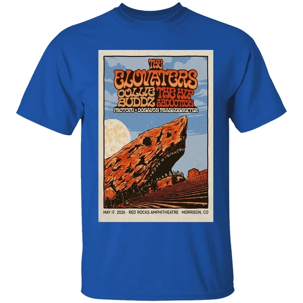 The Elevators Red Rocks May 17 2026 Tour Poster Shirt - Image 8