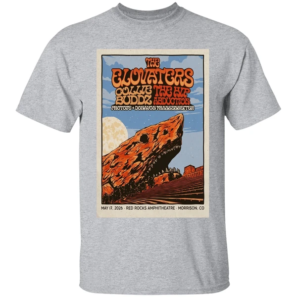 The Elevators Red Rocks May 17 2026 Tour Poster Shirt - Image 9