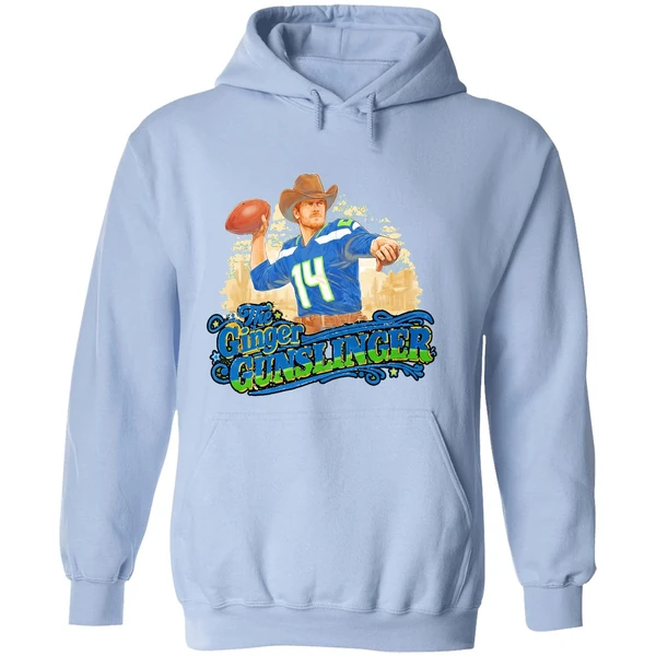 The Ginger Gunslinger Sam Darnold Seattle Seahawks Football Playoffs Hoodie - Image 4