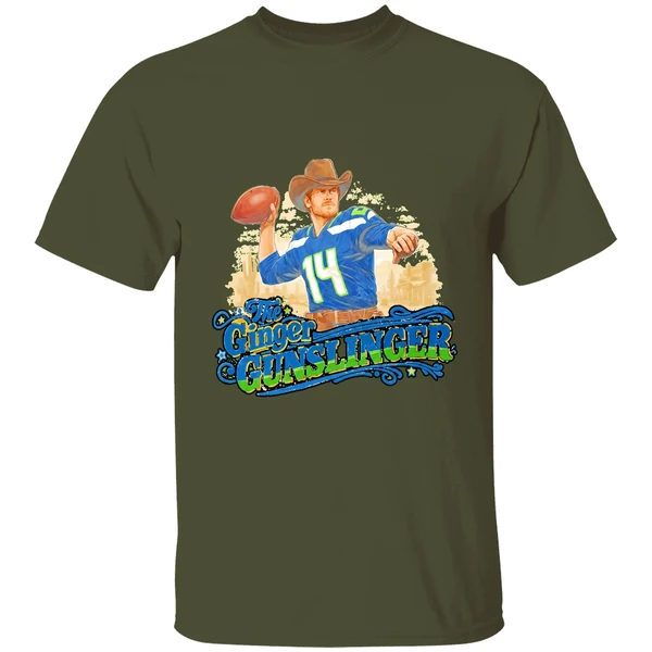 The Ginger Gunslinger Sam Darnold Seattle Seahawks Football Playoffs Shirt - Image 4