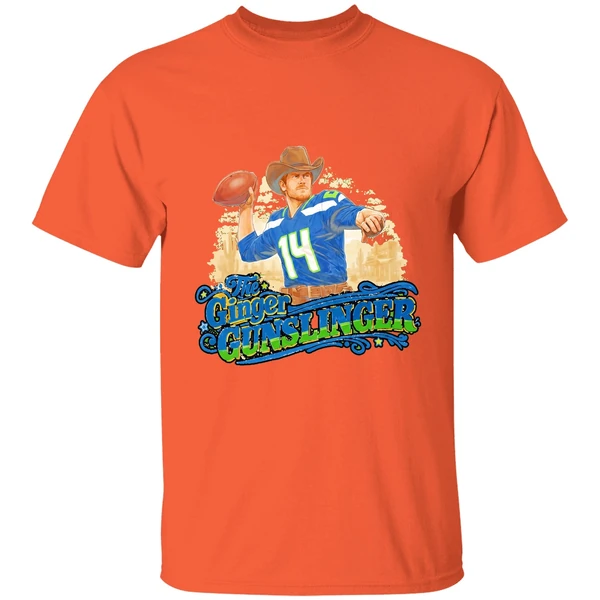 the ginger gunslinger sam darnold seattle seahawks football playoffs shirt orange