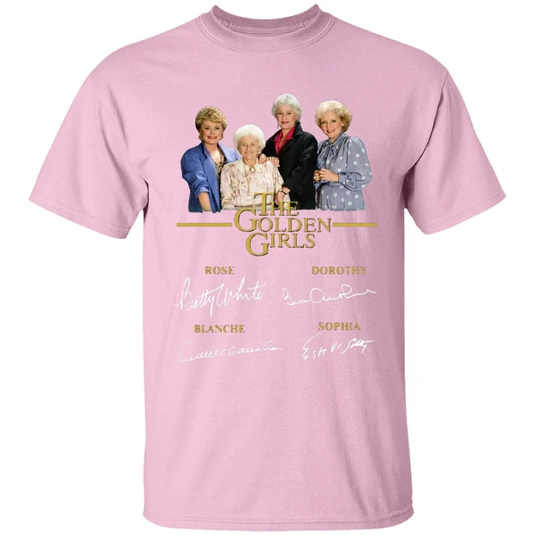 the golden girls all character signature shirt lightpink