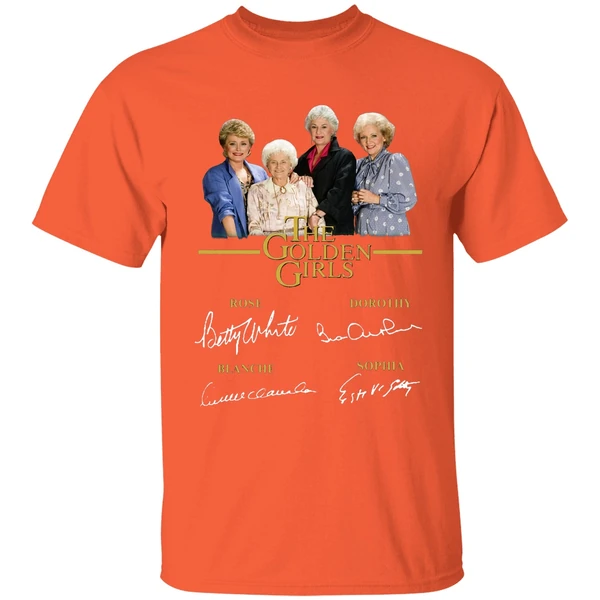 the golden girls all character signature shirt orange
