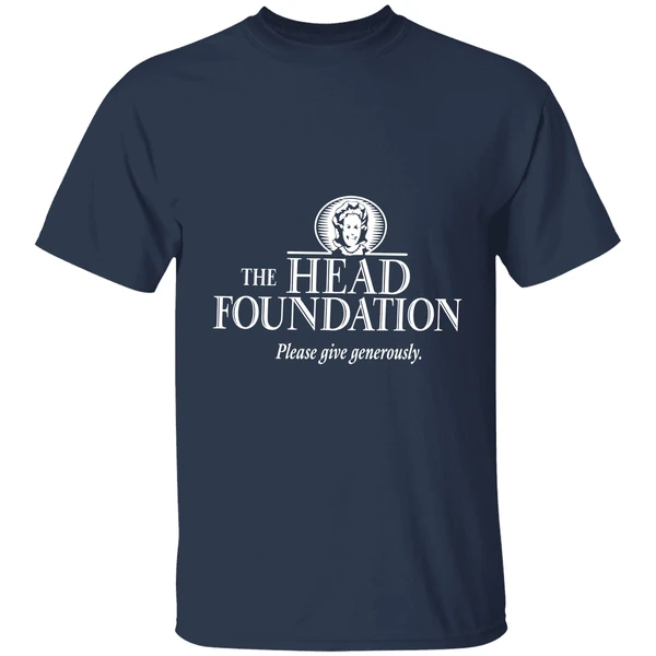 the head foundation please give generously shirt navy