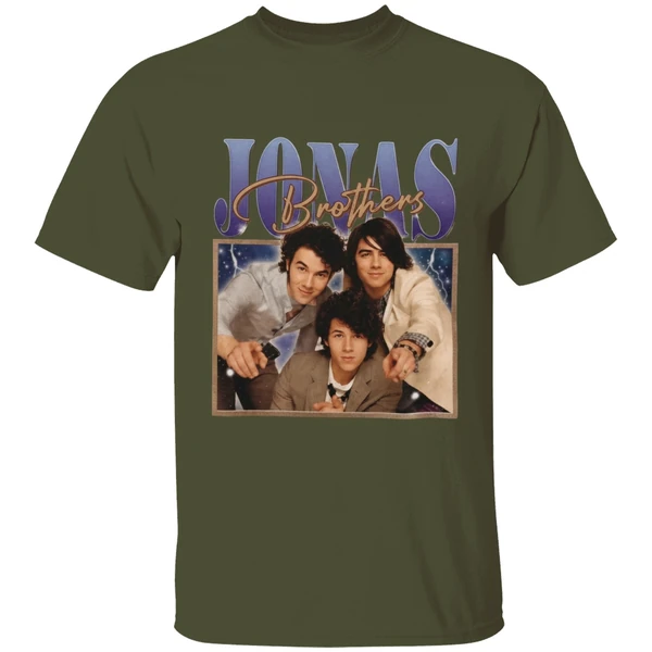 the jonas brothers vintage shirt militarygreen