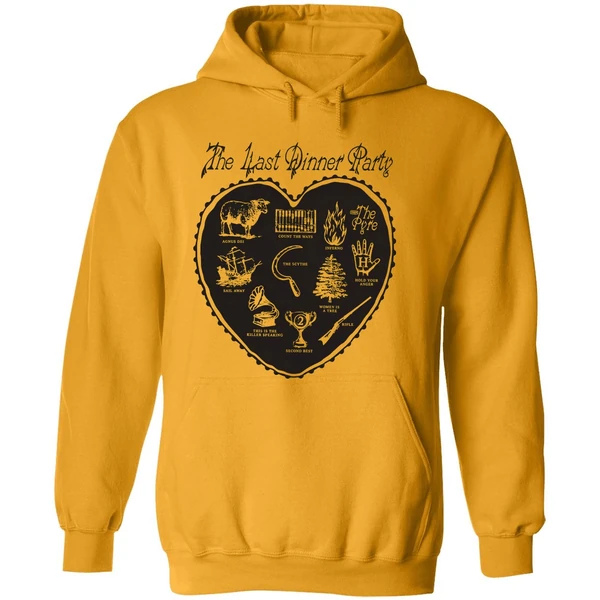 The Last Dinner Party Off White Heart Hoodie
