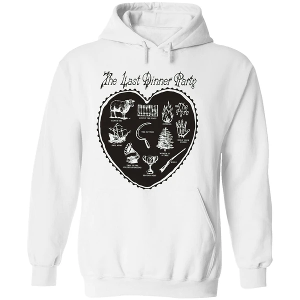 The Last Dinner Party Off White Heart Hoodie - Image 8