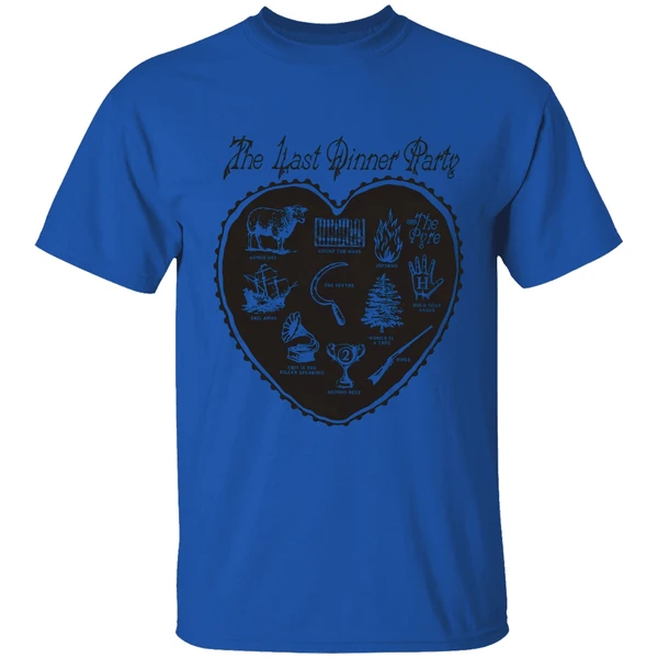 the last dinner party off white heart shirt royalblue
