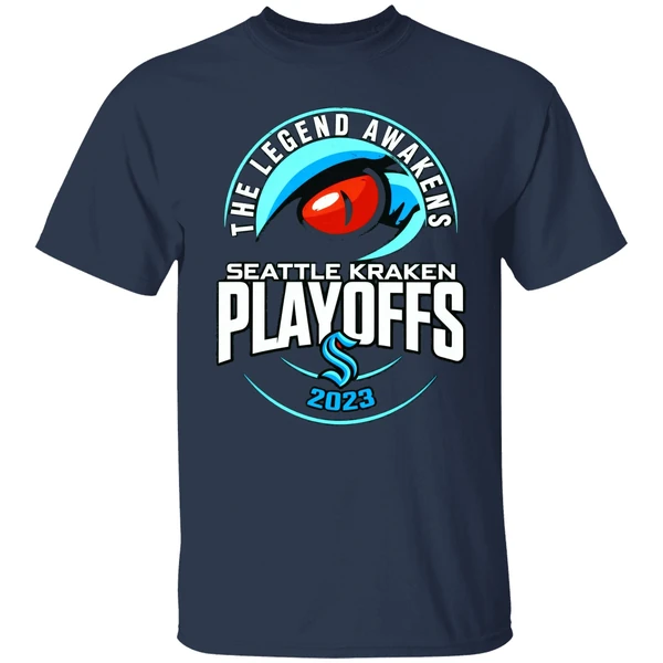 The Legend Awakens Seattle Kraken Playoffs 2023 Shirt - Image 4