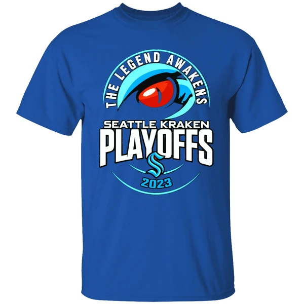The Legend Awakens Seattle Kraken Playoffs 2023 Shirt - Image 7