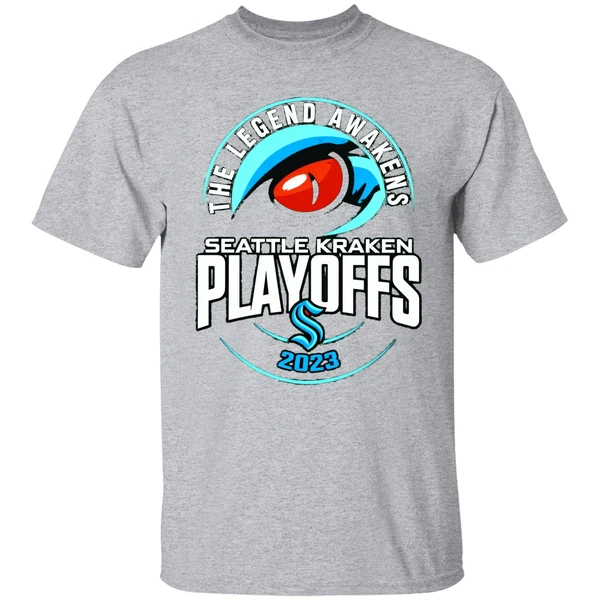 The Legend Awakens Seattle Kraken Playoffs 2023 Shirt - Image 8