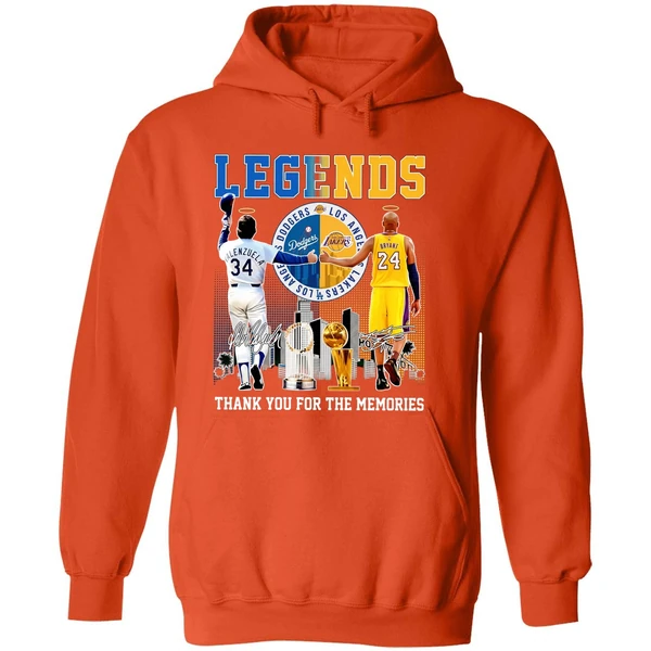 The Legends Kobe Bryant Los Angeles Lakers And Fernando Valenzuela Los Angeles Dodgers Hoodie - Image 6