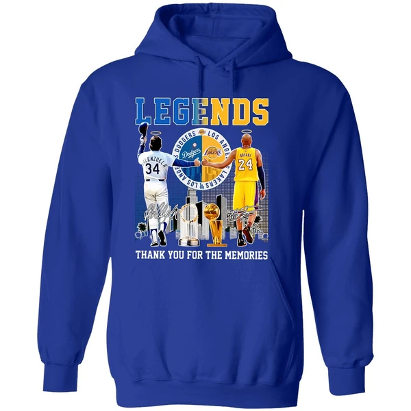 The Legends Kobe Bryant Los Angeles Lakers And Fernando Valenzuela Los Angeles Dodgers Hoodie - Image 7